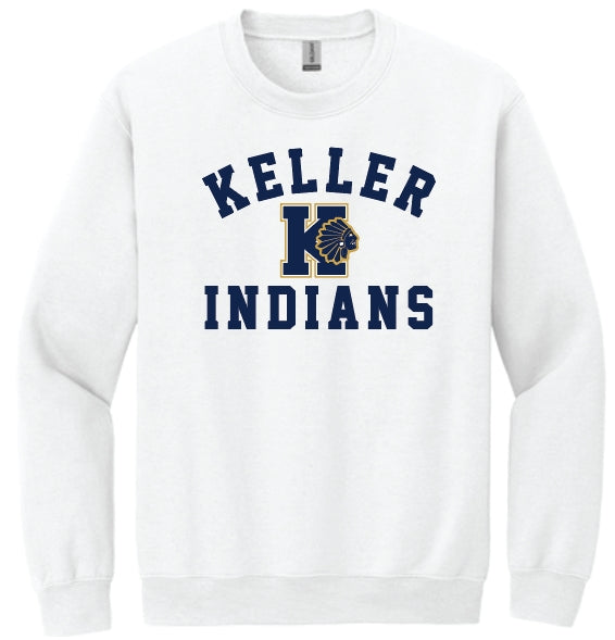 Keller Indians Long Sleeve Crewneck Fleece